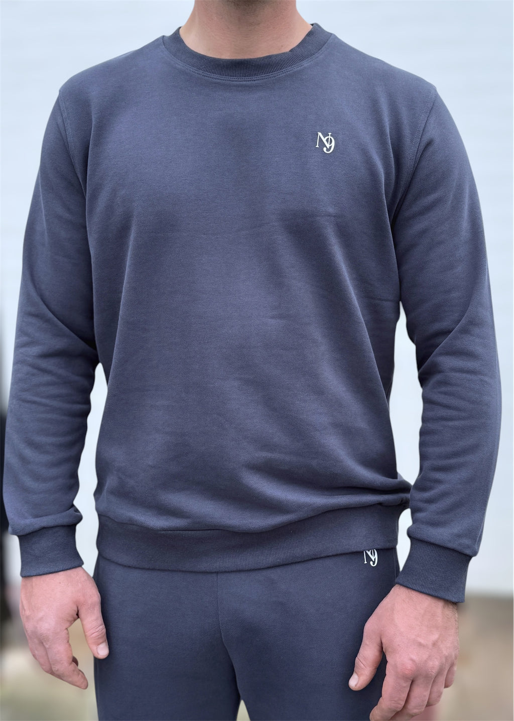 Mr. Rafal Crewneck Sweater -Steel Blue